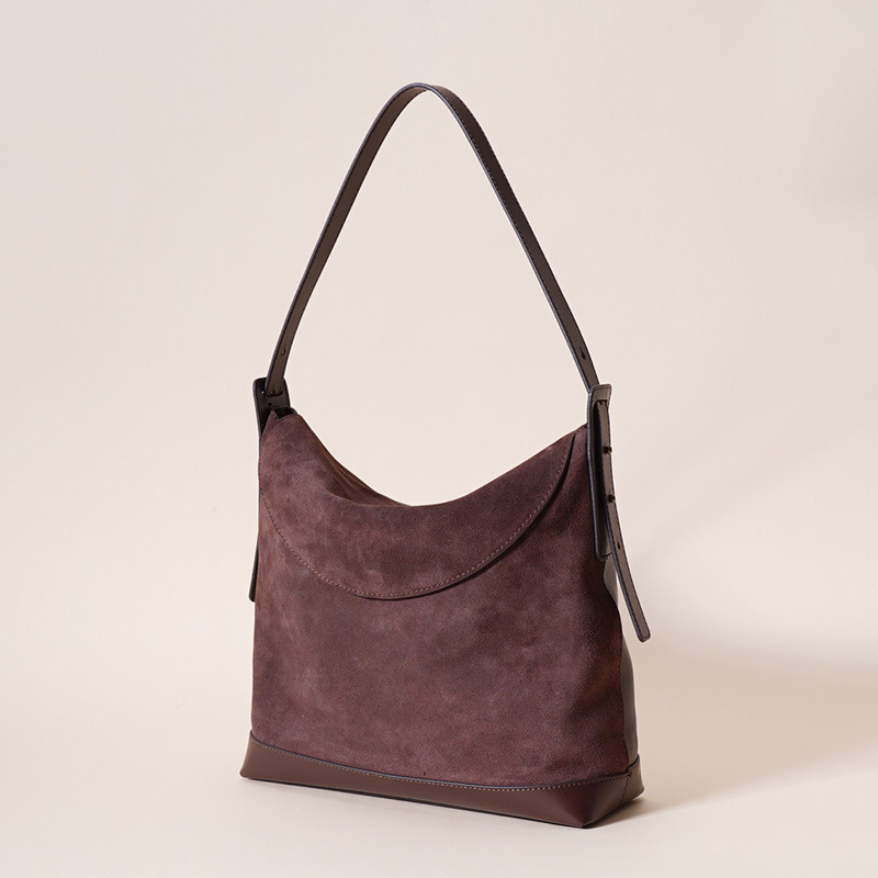 Damska torbica od prave kože, stil i svakodnevna, ramenska tote s retro crossbody dizajnom