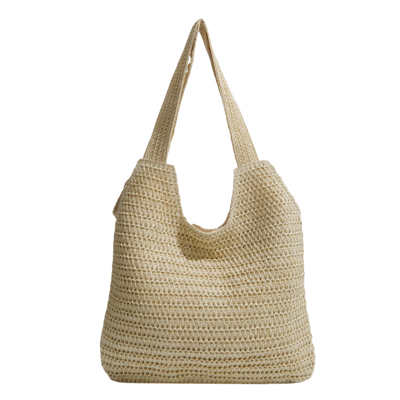 Ženska pletene torba za rame i tote, velika kapaciteta – ljeto 2026, plaža, casual stil