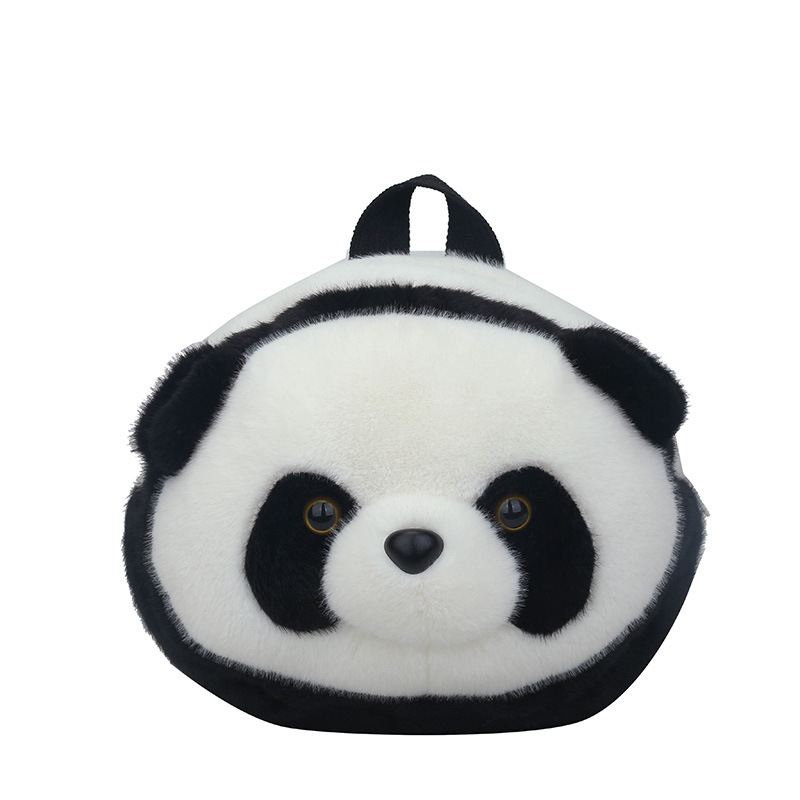 Mekana plišana crossbody torbica s cvjetnim uzorkom panda i slatkom plišanom panda lutkom