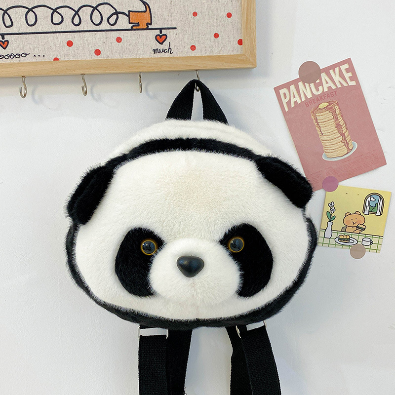 Mekana plišana crossbody torbica s cvjetnim uzorkom panda i slatkom plišanom panda lutkom