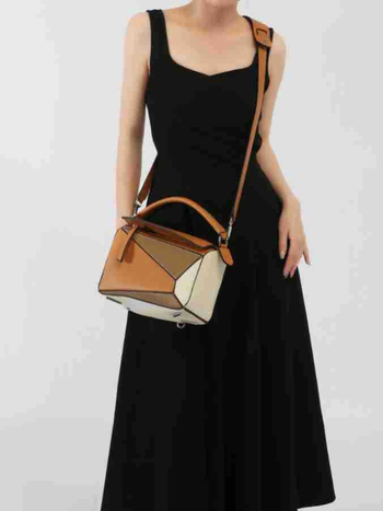 Ženska geometrijska patchwork torbica za ramena, crossbody i nošenje u ruke, velika torba, nadahnjena Xi Mengyao