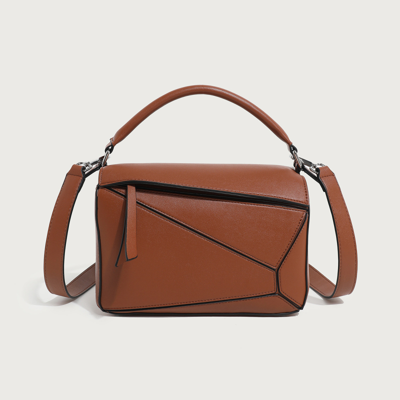 Ženska geometrijska patchwork torbica za ramena, crossbody i nošenje u ruke, velika torba, nadahnjena Xi Mengyao