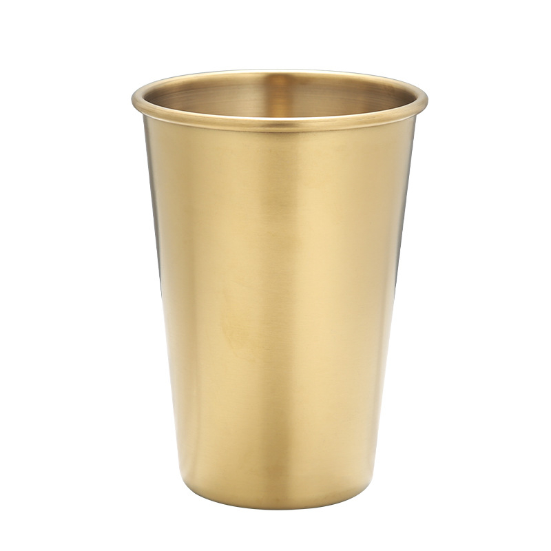 Pahar de bere din oțel inoxidabil 304, cu un singur perete, 400–500 ml, gravură personalizată