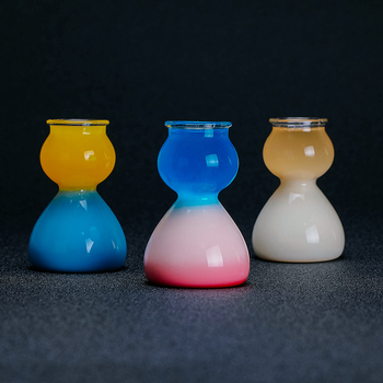 Set de 3 pahare pentru băuturi spirtoase, în formă de dovleac, sticlă borosilicat, 101–200 ml