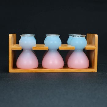 Set de 3 pahare pentru băuturi spirtoase, în formă de dovleac, sticlă borosilicat, 101–200 ml