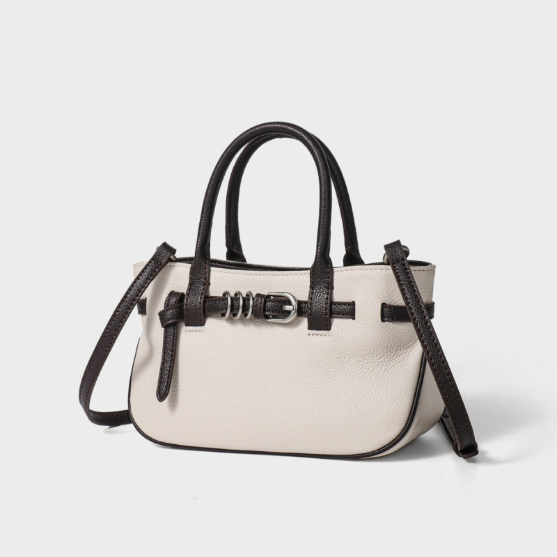 Ženska crossbody torbica od prave kože, Kelly stil, velika kapaciteta