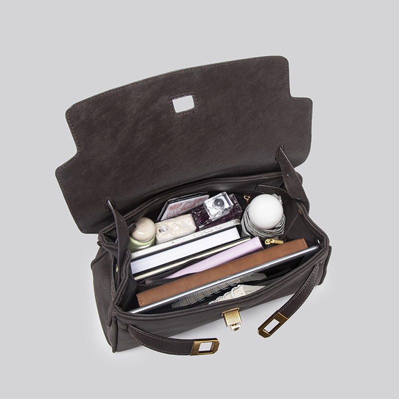 Ženska Kelly torba od nubuk kože, novi model 2025, visokokvalitetna retro svakodnevna tote torba s remenom za ramenu i crossbody remenom