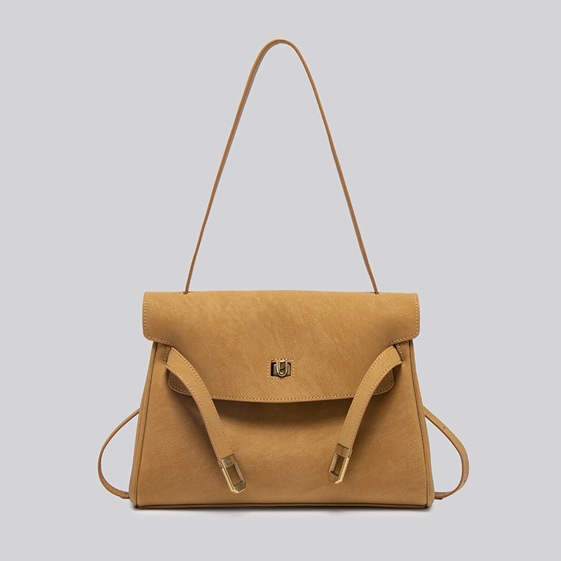 Ženska Kelly torba od nubuk kože, novi model 2025, visokokvalitetna retro svakodnevna tote torba s remenom za ramenu i crossbody remenom