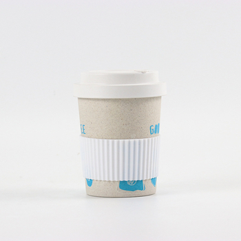 Set de cești din fibre de bambus pentru cafea – cană de birou și cană de apă pentru acasă, cană amestecabilă personalizabilă cu model desen animat, design modern minimalist