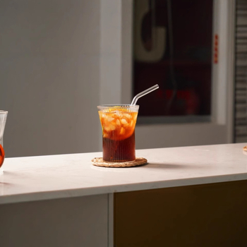 ceașcă de cafea din sticlă rezistentă la temperatură, model vertical, ceașcă pentru ceai cu lapte, set de mic dejun pentru casă, antiderapant