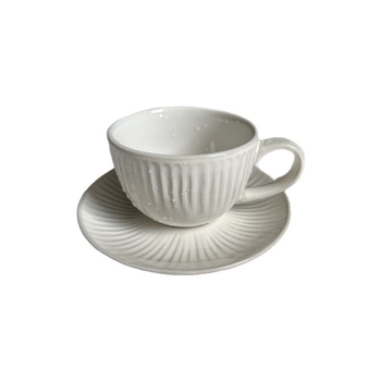 Set de cești de cafea din ceramică cu glazură de cuptor, stil european, lux discret, pentru uz casnic — cești și farfurioare