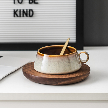 Set de cești de cafea în stil nordic, eleganță europeană, ceramică de înaltă calitate, personalizabile
