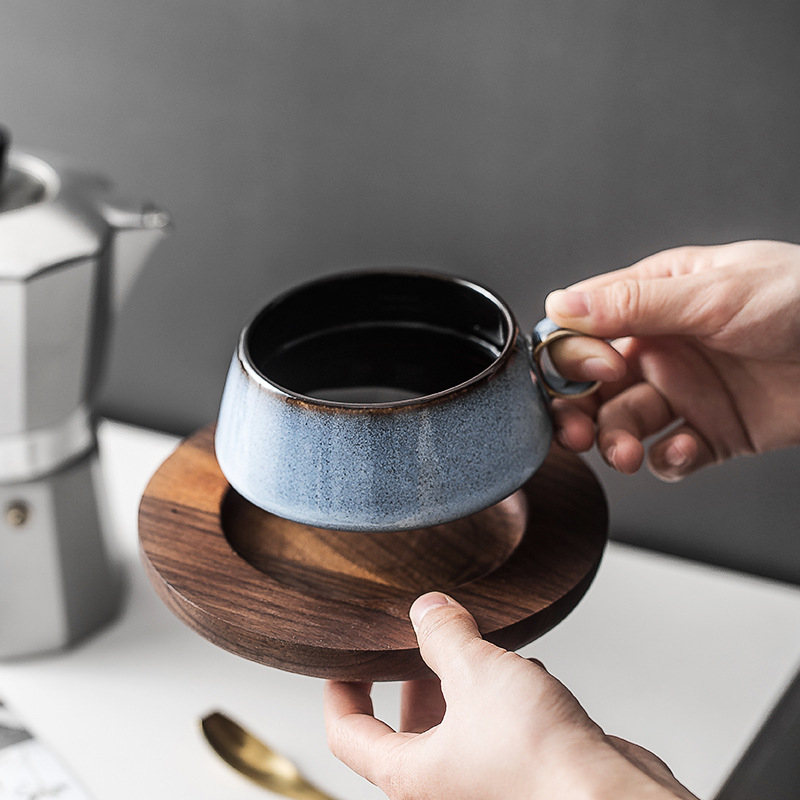 Set de cești de cafea în stil nordic, eleganță europeană, ceramică de înaltă calitate, personalizabile