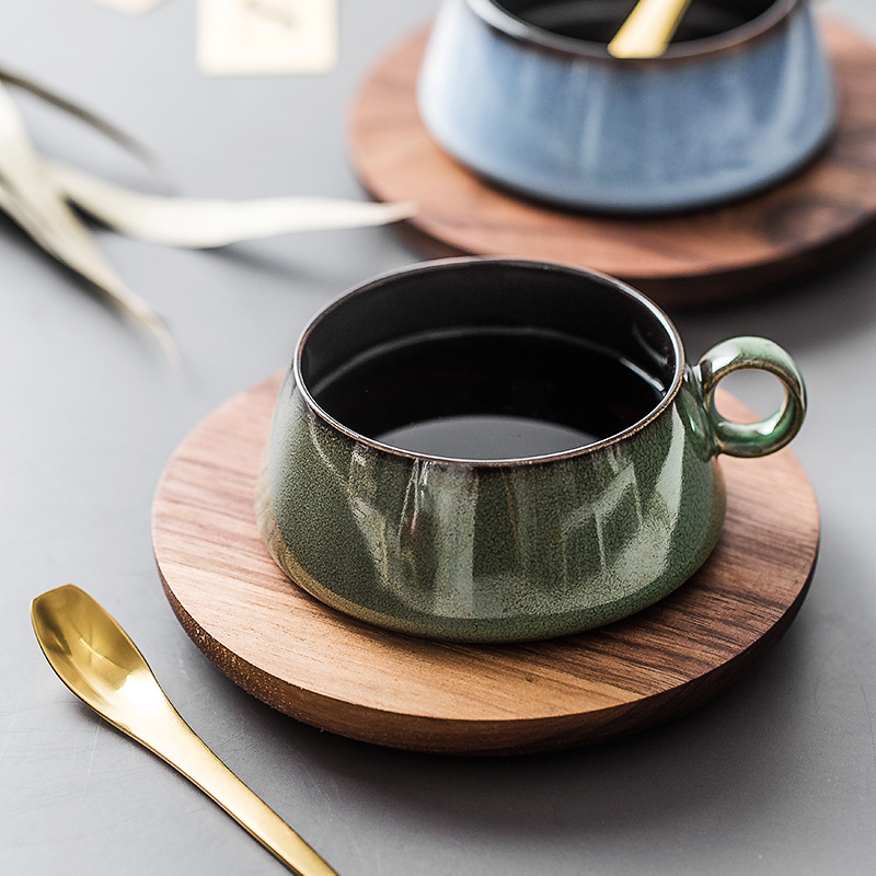 Set de cești de cafea în stil nordic, eleganță europeană, ceramică de înaltă calitate, personalizabile