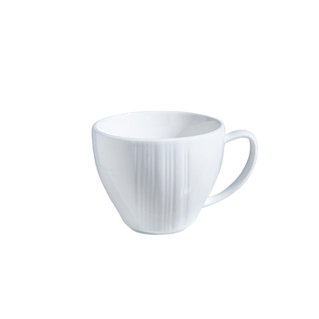 Set cești espresso și farfurioară în stil britanic, ceramică, alb pur, design minimalist european