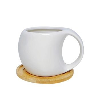 Ceașcă de cafea ceramică minimalistă, cu design creativ, capacitate mare și suport de farfurie