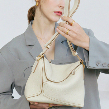 Ženska torbica od prave kože, crossbody, geometrijska tote, zelena