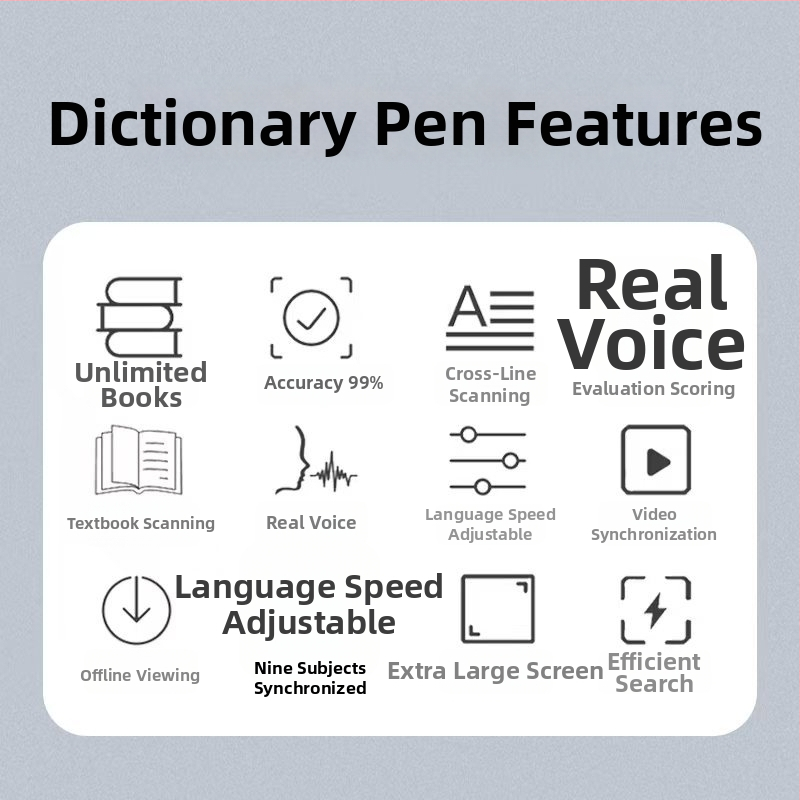 Pix de traducere cu ecran mare, offline pentru chineza–engleza–japoneză–coreeană; învățarea limbii engleze; citire sincronizată în nouă moduri; multifuncțional