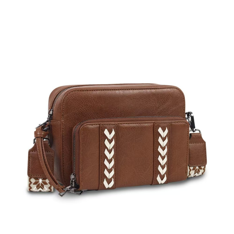 Ženska crossbody torba s motivom krave, na skladištu, s odvojivim remenom, anti-magnetskom zaštitom i zaštitom od krađe, dvostruki novčanik