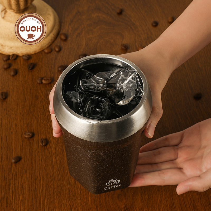 Nothing 2026 cană de cafea din oțel inoxidabil cu capac, anti-vărsare, portabilă, cu bază ventuză