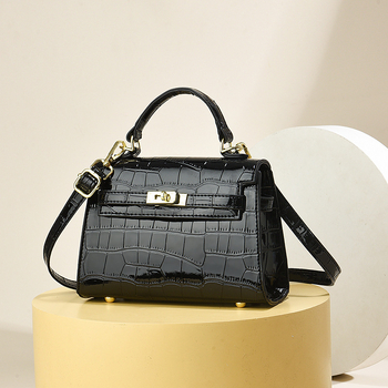 Ženska torbica s uzorkom krokodila, mala kvadratna torbica, ljeto 2025 moda, torba preko ramena ili crossbody, mini torbica u Kelly stilu
