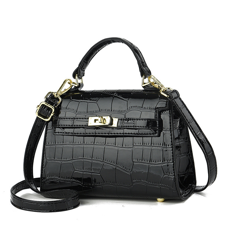 Ženska torbica s uzorkom krokodila, mala kvadratna torbica, ljeto 2025 moda, torba preko ramena ili crossbody, mini torbica u Kelly stilu