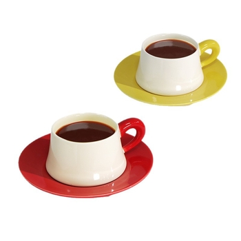 Set de cești de cafea și farfurioară de înaltă calitate, cu logo și text personalizate