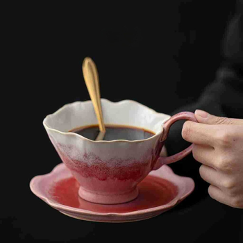 Set de cești ceramice retro pentru cafea – calitate premium, design desăvârșit, pentru birou și casă