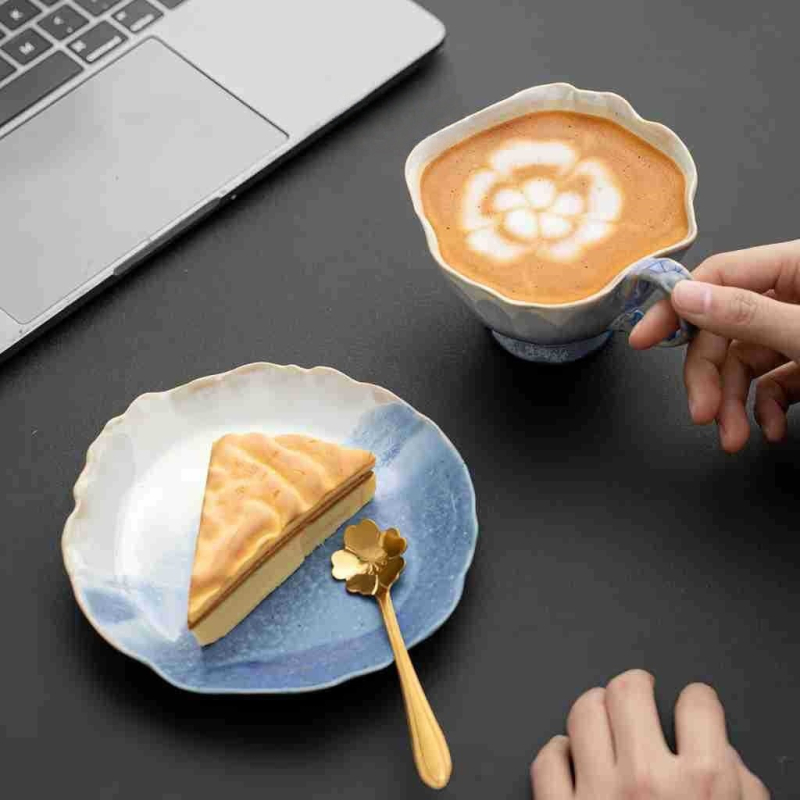 Set de cești ceramice retro pentru cafea – calitate premium, design desăvârșit, pentru birou și casă