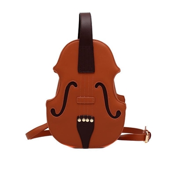 PU ženska torba u obliku violine, crossbody s dvostrukim remenom, retro euro-američki stil