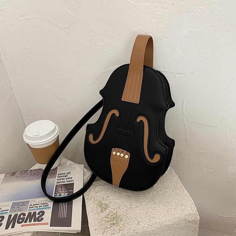 PU ženska torba u obliku violine, crossbody s dvostrukim remenom, retro euro-američki stil