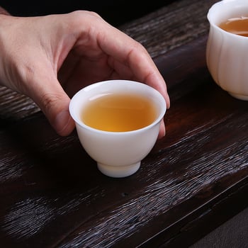 Set de ceai Kung Fu din porțelan Rock Jade, cu gaiwan și cești, pentru birou și casă, cutie cadou