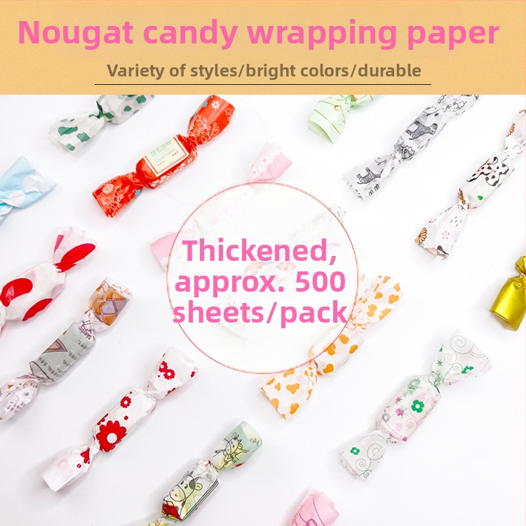 Hrubý obalový papier na nugát a cukrovinky, flexotlač, 500 ks