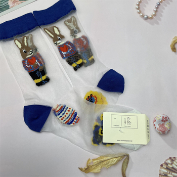 Корейски чорапи Socks Appeal: горска приказка, ретро карикатура, AB версия, асиметрични, стъклени нишки, анти-закачане, дамски чорапи