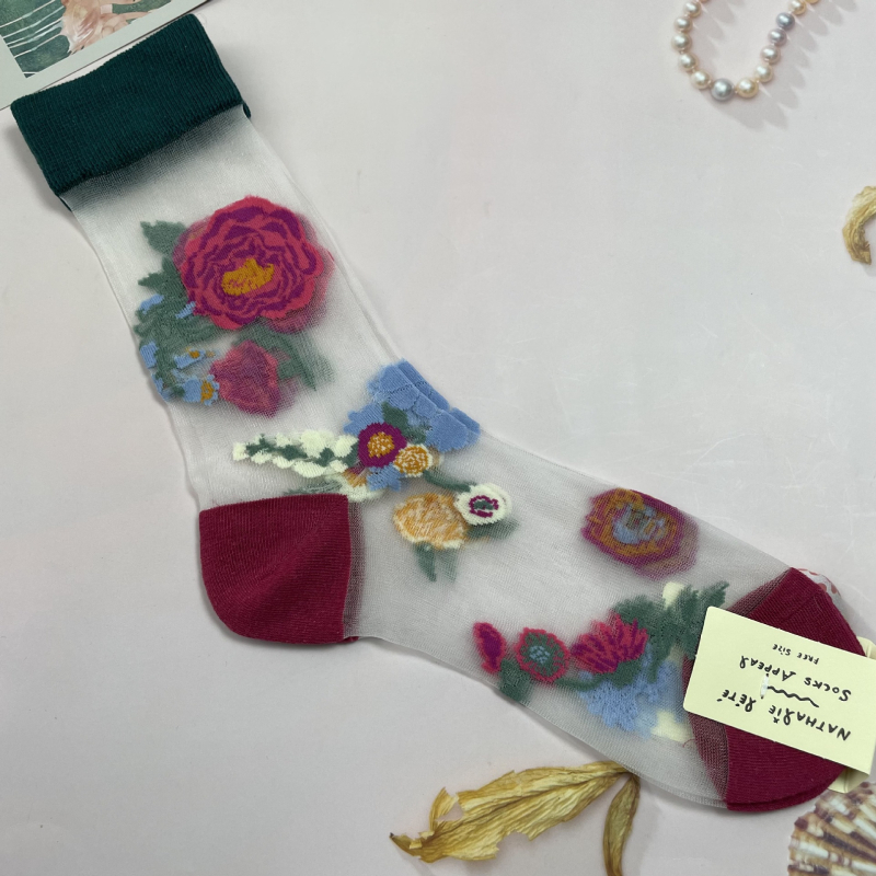 Корейски чорапи Socks Appeal: горска приказка, ретро карикатура, AB версия, асиметрични, стъклени нишки, анти-закачане, дамски чорапи