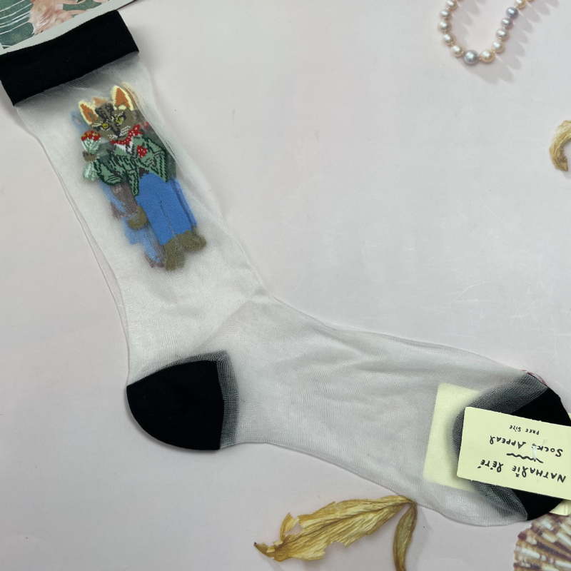 Корейски чорапи Socks Appeal: горска приказка, ретро карикатура, AB версия, асиметрични, стъклени нишки, анти-закачане, дамски чорапи
