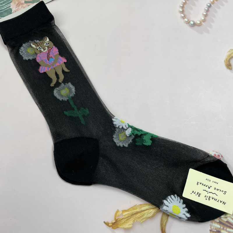 Корейски чорапи Socks Appeal: горска приказка, ретро карикатура, AB версия, асиметрични, стъклени нишки, анти-закачане, дамски чорапи