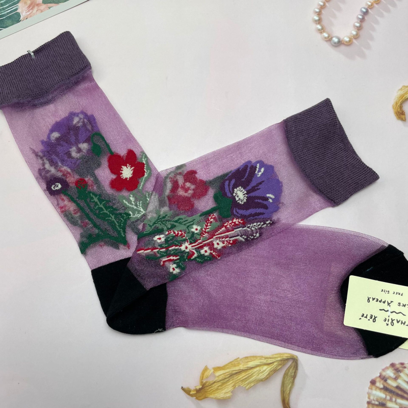 Корейски чорапи Socks Appeal: горска приказка, ретро карикатура, AB версия, асиметрични, стъклени нишки, анти-закачане, дамски чорапи