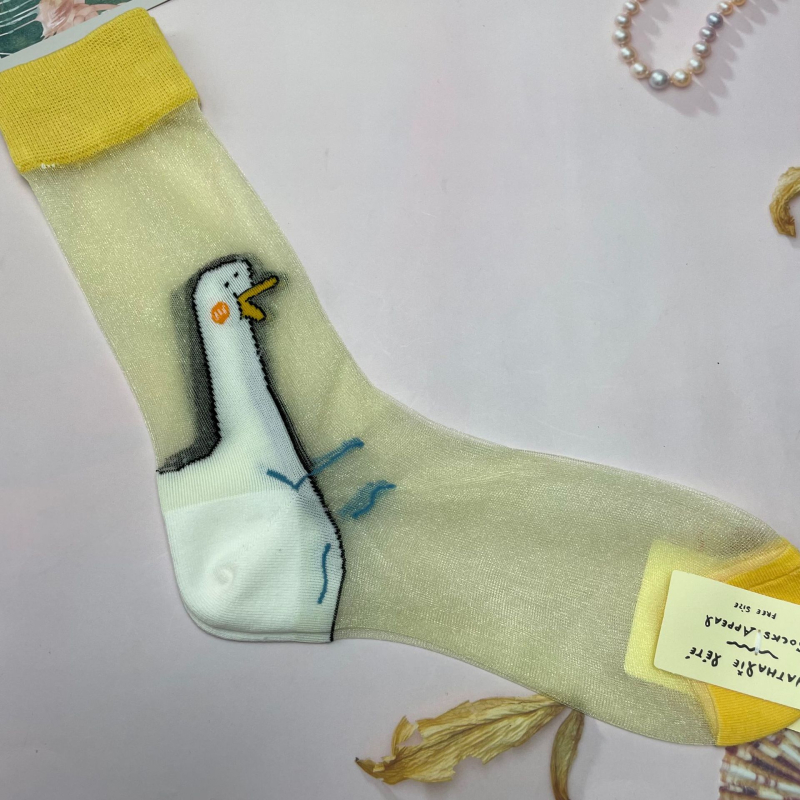 Корейски чорапи Socks Appeal: горска приказка, ретро карикатура, AB версия, асиметрични, стъклени нишки, анти-закачане, дамски чорапи