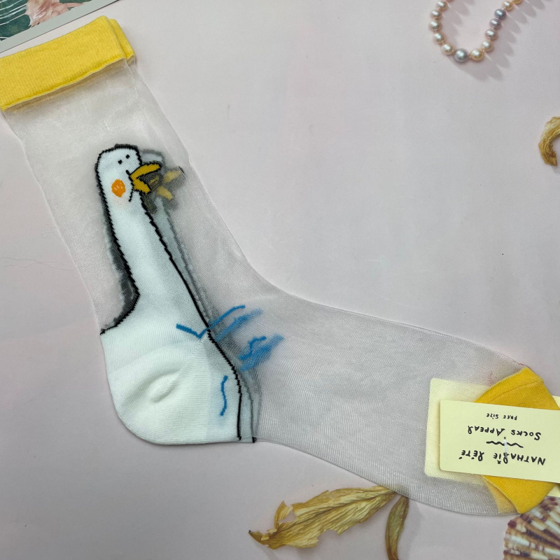 Корейски чорапи Socks Appeal: горска приказка, ретро карикатура, AB версия, асиметрични, стъклени нишки, анти-закачане, дамски чорапи