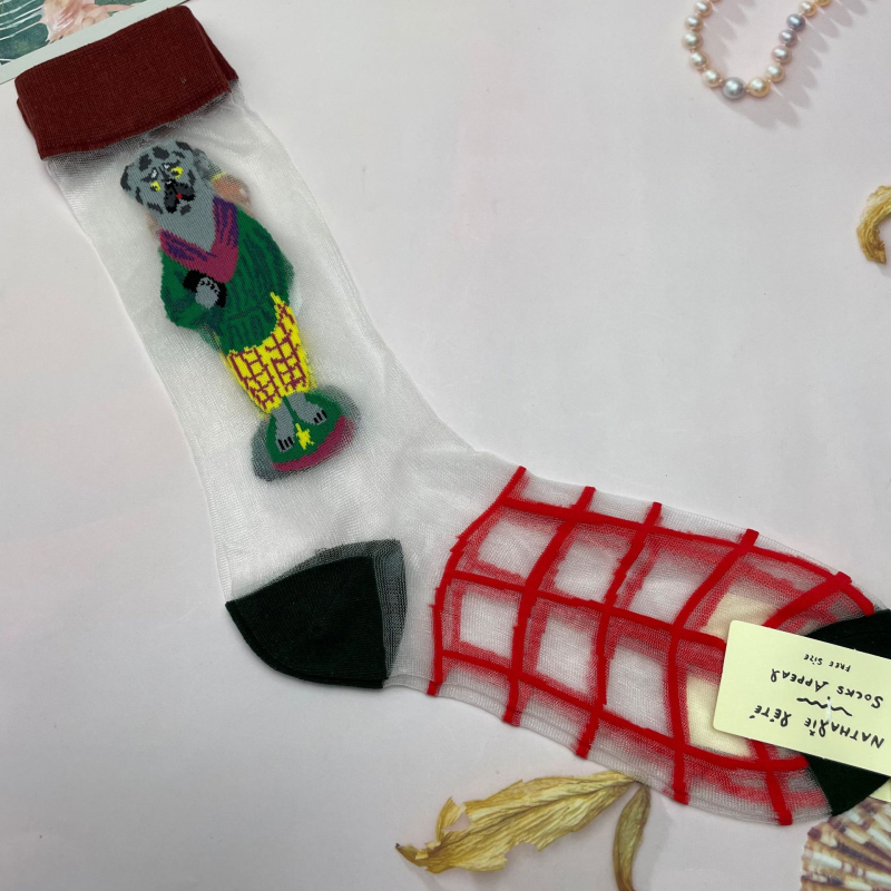Корейски чорапи Socks Appeal: горска приказка, ретро карикатура, AB версия, асиметрични, стъклени нишки, анти-закачане, дамски чорапи
