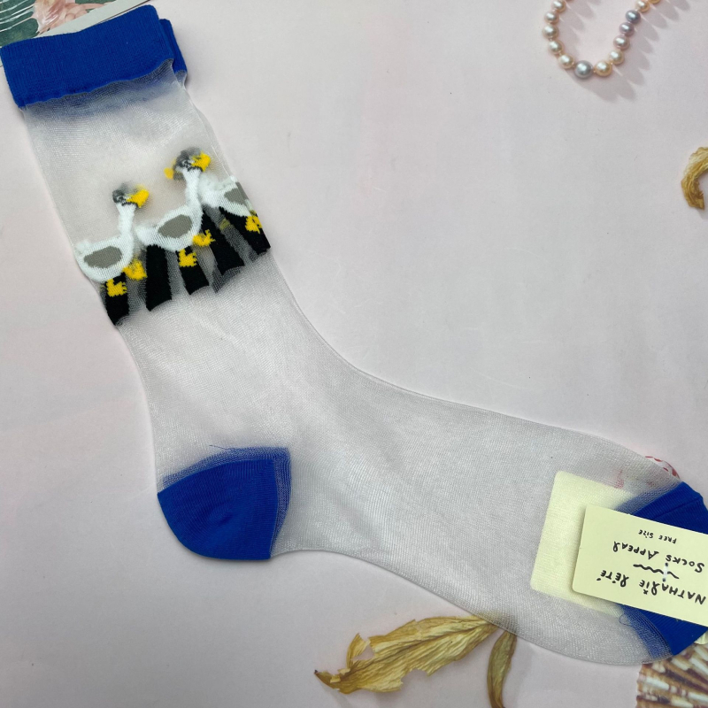 Корейски чорапи Socks Appeal: горска приказка, ретро карикатура, AB версия, асиметрични, стъклени нишки, анти-закачане, дамски чорапи
