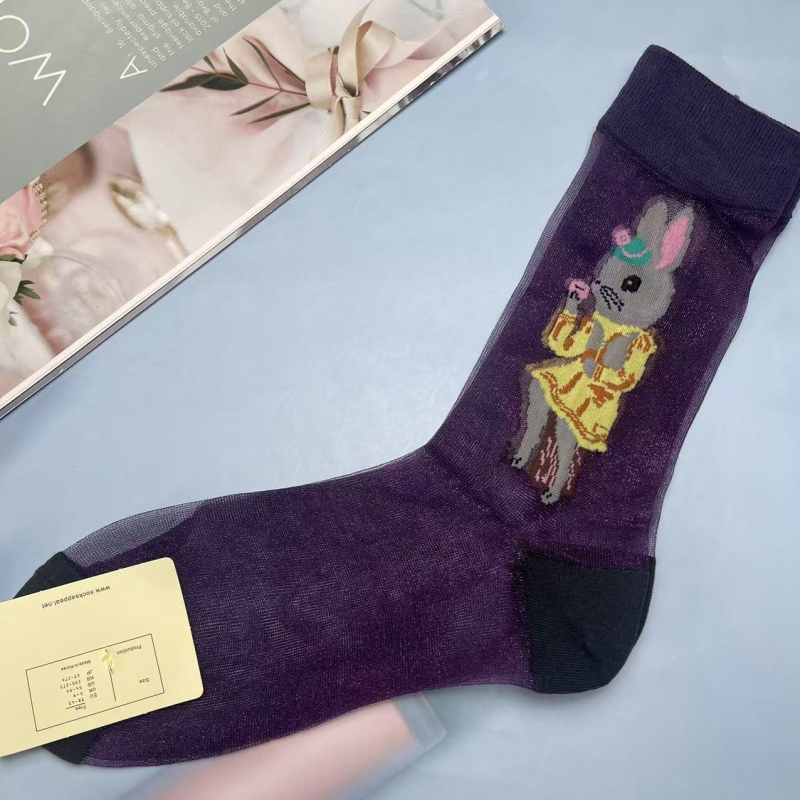 Корейски чорапи Socks Appeal: горска приказка, ретро карикатура, AB версия, асиметрични, стъклени нишки, анти-закачане, дамски чорапи