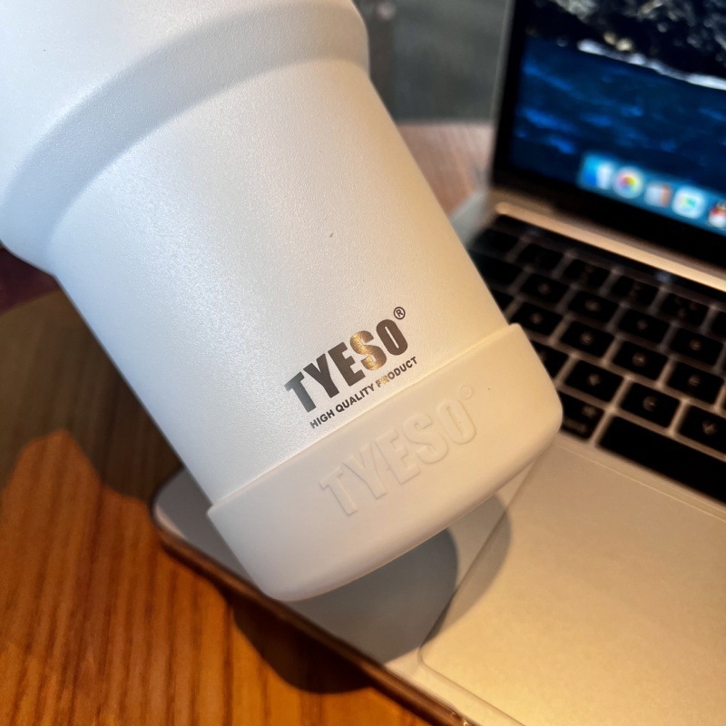 Tyeso cană termică cu husă din silicon și bază din oțel inoxidabil, stil sport, 30/40 oz, suport din silicon antiderapant