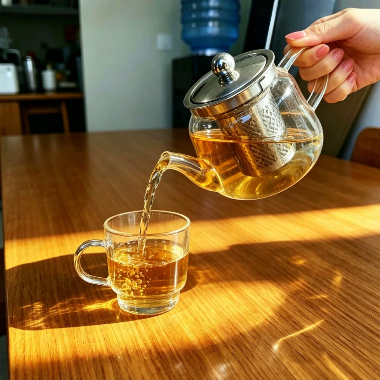 Set de ceainic din sticlă pentru uz casnic – ceainic transparent din sticlă borosilicat
