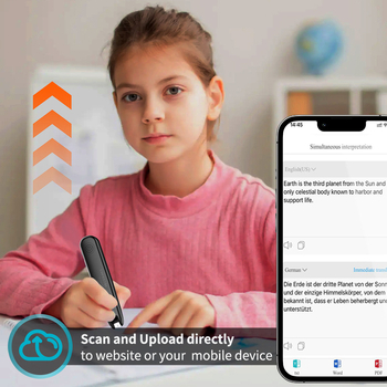 Editie internațională: pix de scanare și traducere pentru chineză, engleză, germană, franceză, japoneză, coreeană și cantoneză (tradițional) — offline dicționar inteligent