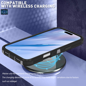 За iPhone 17 Pro Max двуслоен калъф от PC и TPU, едноцветен, удароустойчив
