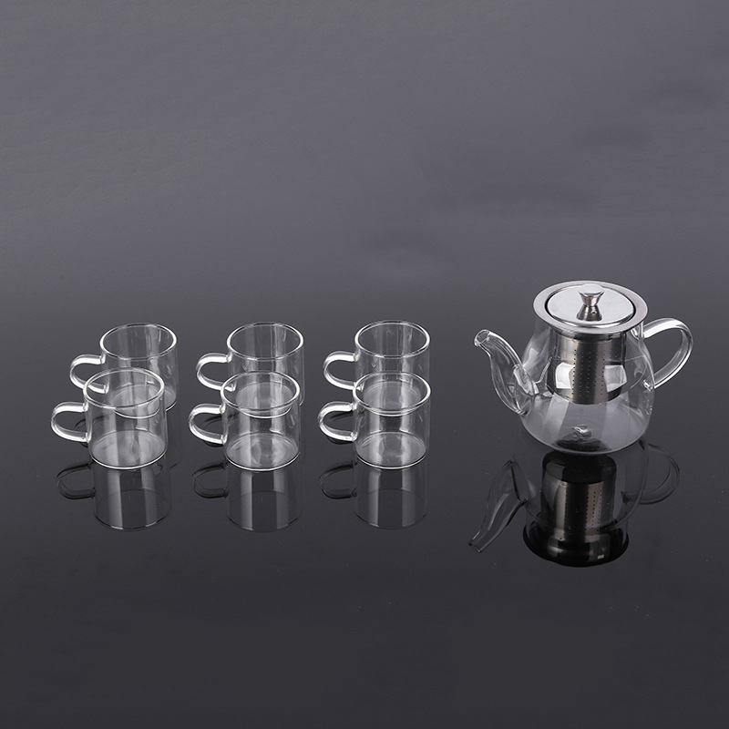 Set de ceai în cutie cadou din sticlă borosilicat – rezistent la căldură, design modern