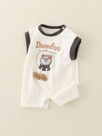 Nyári vékony pamut ujjatlan overál fiúknak, 6–12 hónap