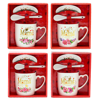 Set de căni ceramice pentru Ziua Mamei, cu logo